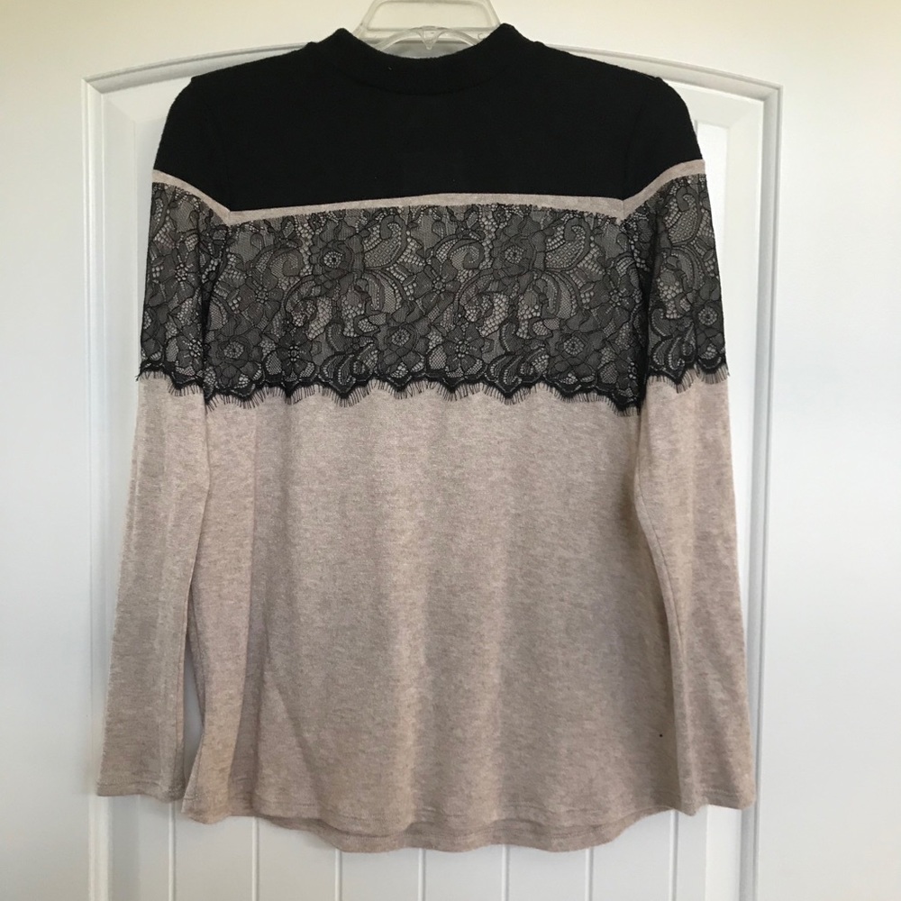 Lace detail sweater